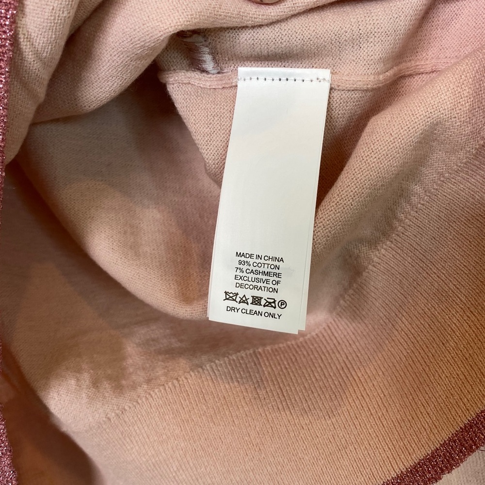 KATE SPADE Cashmere Blend Pink Flower Sweater - Picture 7 of 8